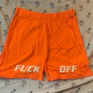 Orange Skater shorts